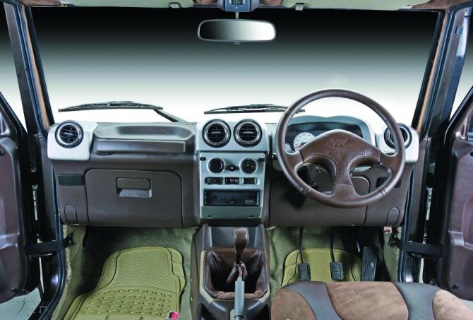 Mahindra Bolero interior.