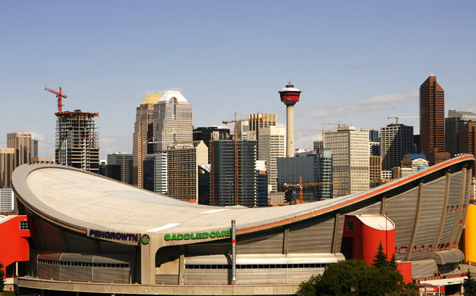 The Pengrowth Saddledome stands as one of the icons of the Calgary.