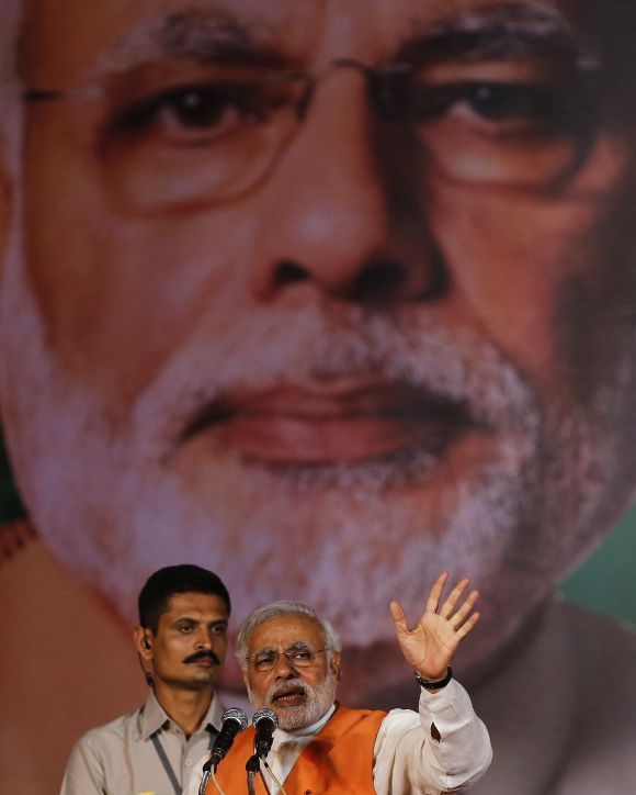 Image: Prime Minister Narendra Modi. Photograph: Adnan Abidi/Reuters.