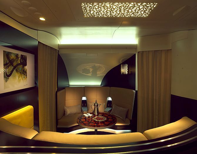 Lobby of the new Residence Class that Etihad unveiled.