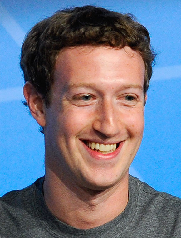 Co-Founder, Chairman and CEO of Facebook Mark Zuckerberg  speaks during his keynote conference as part of the first day of the Mobile World Congress 2014.