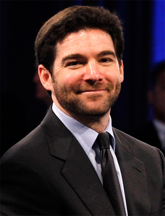 Jeff Weiner at a LinkedIn town hall-style meeting.