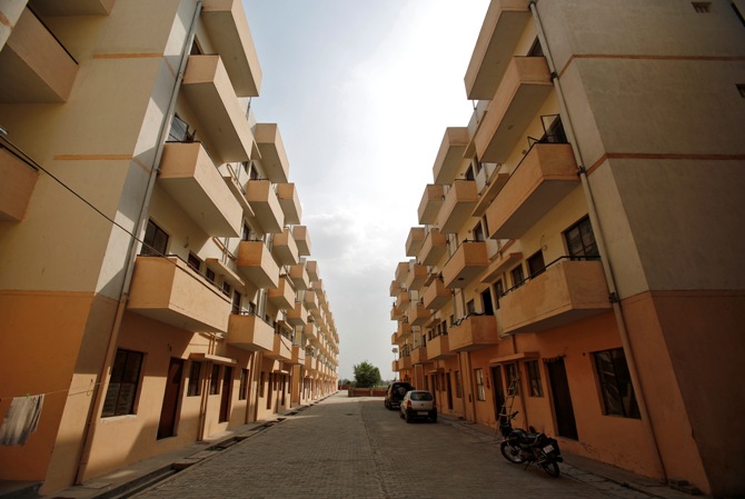 Dinesh Nagar housing complex at Ghaziabad on the outskirts of New Delhi.