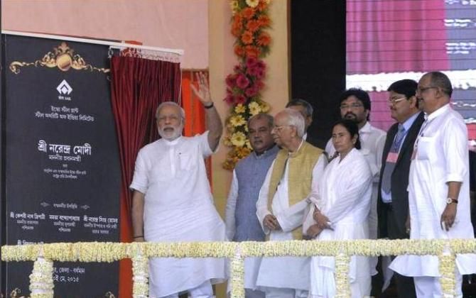 Prime Minister Narendra Modi at IISCO plant at Burnpur