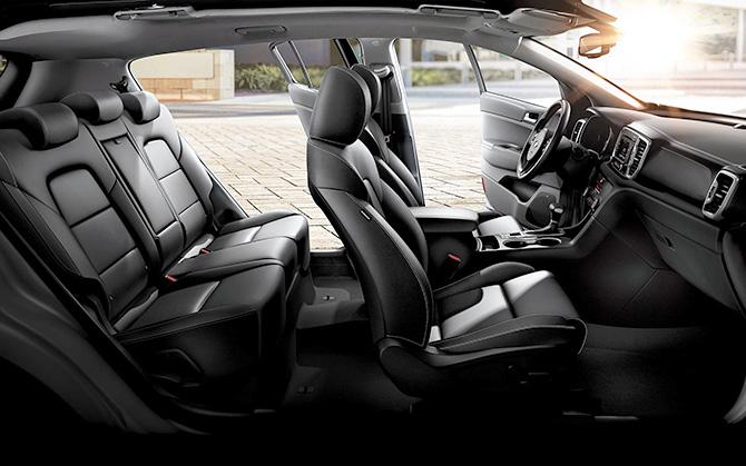 The interior of a Rio Sportage