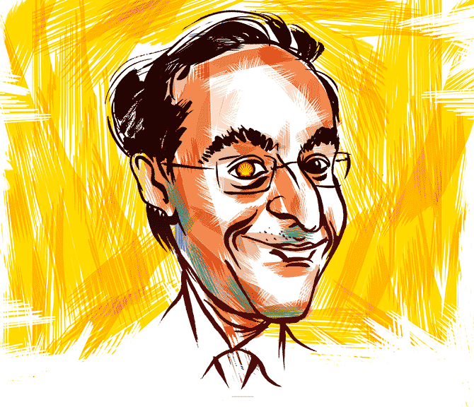 Shell India Chairman Jyoti Mukul. Illustration: Dominic Xavier