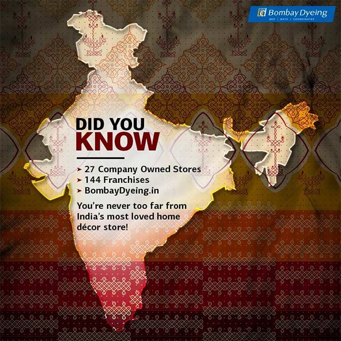 Bombay Dyeing has also made expanding to Tier-2 and Tier-3 cities a priority. Photograph: Courtesy Bombay Dyeing/Facebook.