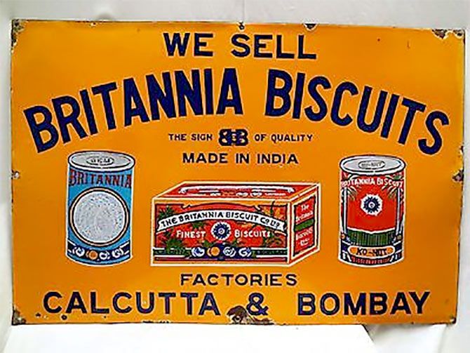 Britannia biscuit plaque