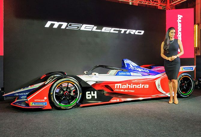 Gul Panag poses with the M5 Electro