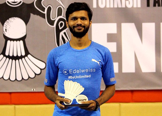 Sukant Kadam wins a medal for India at the Turkish International 2018. Photograph: Courtesy @EdelweissFin/Twitter.