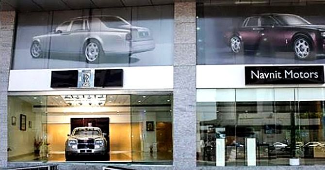 The Rolls Royce showrrom at Atria Mall, Worli, Mumbai. Photograph: Courtey Atria Mall Worli/Instagram.