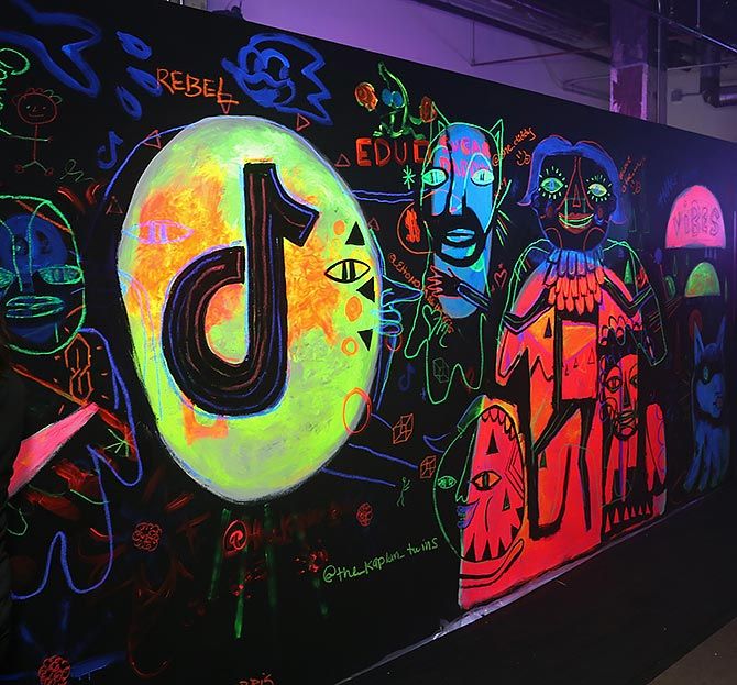 The TikTok US launch in Los Angeles, California. Photograph: Joe Scarnici/Getty Images.
