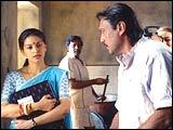 Juhi Chawla and Jackie Shroff in 3 Deewarein