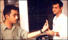 Prawaal Raman (left) directs Sanjay Kapoor in Darna Mana Hai