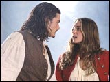 Johnny Depp, Keira Knightley in Pirates Of The Caribbean