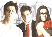 SRK, Saif and Preity in KHNH