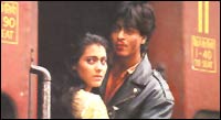 Kajol, Shah Rukh Khan in DDLJ