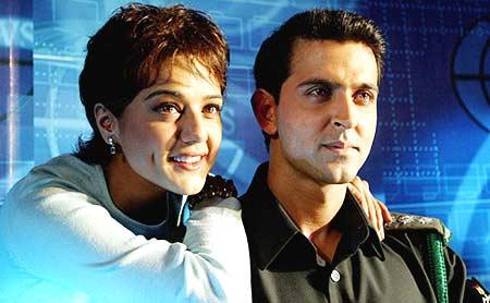 Preity Zinta and Hrithik Roshan