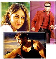 Kareena Kapoor, Salman Khan and Sohail Khan