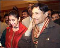 Manisha Koirala and Dev Anand