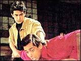 A still from Andaz Apna Apna