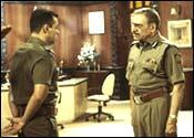 Salman Khan and Amrish Puri in Garv: Pride & Honour