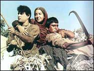 A still from Mehboob Khan's remake of Mother India