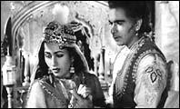 Dilip Kumar and Madhubala in Mughal-e-Azam