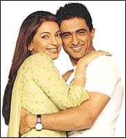 Juhi with Sanjay Suri