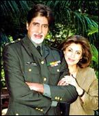 With Amitabh Bachchan in Hum Kaun Hai