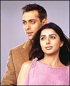 Salman Khan and Bhoomika Chawla in DNJAK