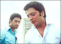 Abhishek Bachchan and Riteish Deshmukh in Bluffmaster