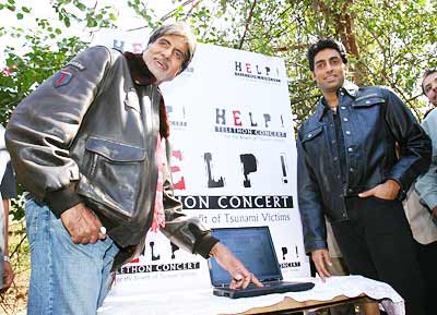Amitabh and Abhishek Bachchan