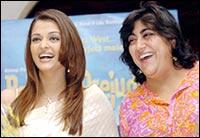 Aishwarya Rai with Gurinder Chadha