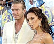 David Beckham and Victoria