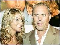 Christine Baumgartner and Kevin Costner