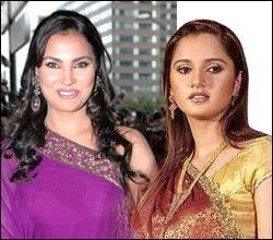 Lara Dutta and Sania Mirza