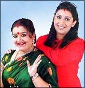 Apara Mehta and Smriti Irani