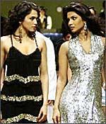 Isha Koppiker and Priyanka Chopra in Don