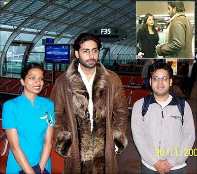 Reader Udaysinh with Abhishek Bachchan