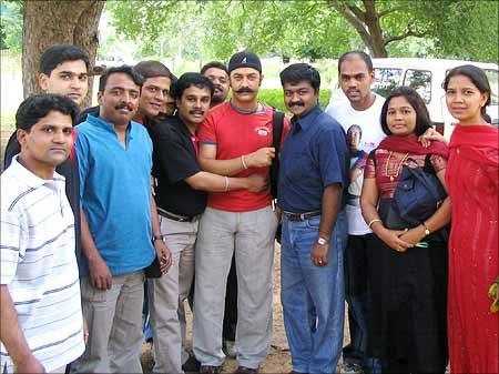 Reader Harini and her colleagues with Aamir Khan