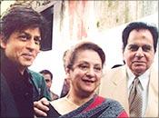 Shah Rukh, Saira Banu and Dilip Kumar