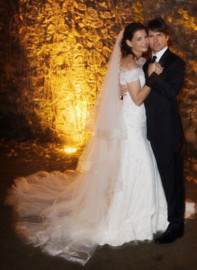 Tom Cruise and Katie Holmes In a lavish and much publicised wedding, 