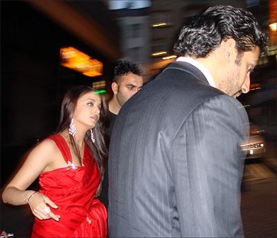 Aishwarya Rai and Abhishek Bachchan in London for the Provoked premiere