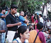 Media outside Jalsa