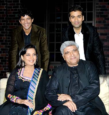 Farhan and Javed Akhtar, Karan Johar and Shabana Azmi