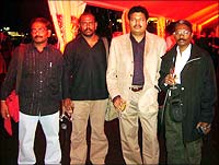 Dr Biju (left) with Shankar (third from left), Pasupathi and Vasantha Balan