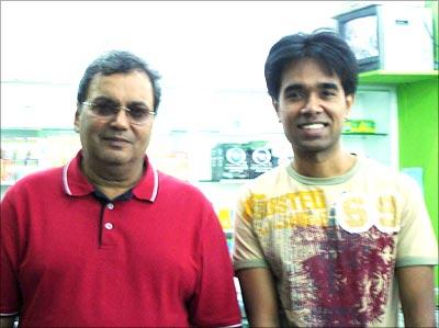 Subhash Ghai with rediff reader Sudeep Pai