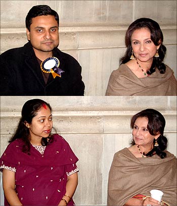 Readers Suman and Sumana Bhattacharya with Sharmila Tagore