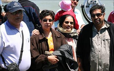 Reader Parag Dixit and his family with Shankar Mahadevan